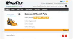 Desktop Screenshot of minnparbackhoeparts.com